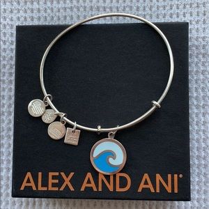 Enamel Wave Alex and Ani Charm Bracelet